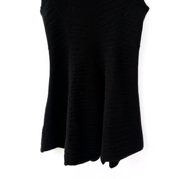 Banana Republic Black Textured Stripe Sleeveless Knit Dress Petite XS - Picture 7 of 7